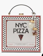 NWT Kate Spade Slice 3D Pizza Box Top-handle Bag Novelty Collector Item