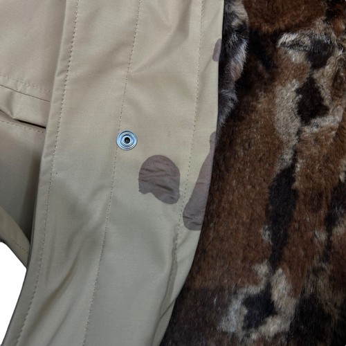 Canali Luxury Fur Lined Beige Zip Jacket Overcoat Pockets Men's Size 56 Italy - Picture 11 of 12