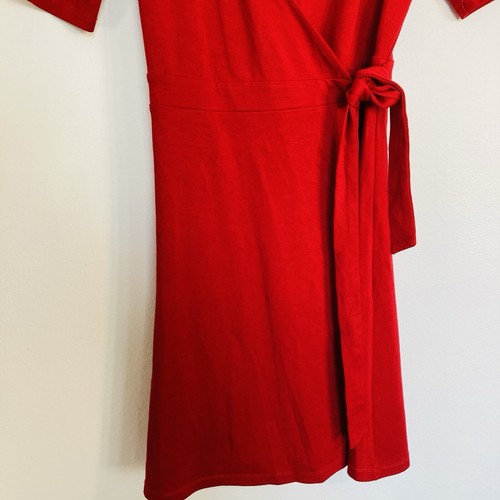 Princess Highway Dress Sz 10 Red Short Sleeve Rayon Midi Wrap - Picture 5 of 9