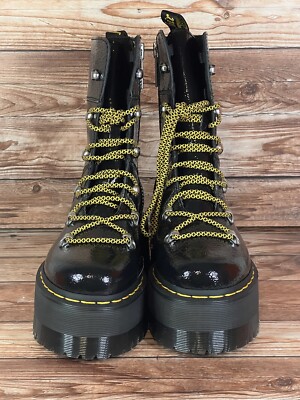 Dr. Martens Women's Ghilana Max Distressed Patent Leather Platform