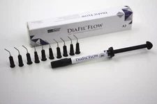 DiaDent DiaFil Flow Light Cure Radiopaque Dental Flowable Composite Resin 2gm.