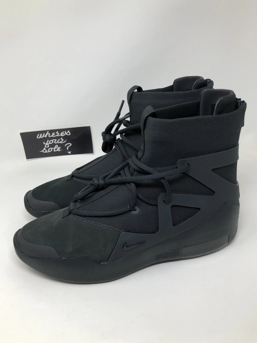 Nike Air Fear of God 1 One FOG Size 10.5 Triple Black New DS Jerry AR4237005