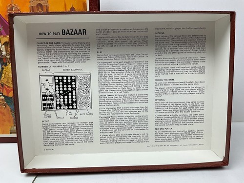 Complete ! 3M Bazaar The Trading Board Game *1st Edition* Scorecard/Pencil 1967 - Picture 9 of 12