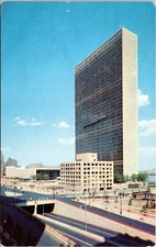 United Nations Headquarters New York City New York Exterior Chrome Postcard