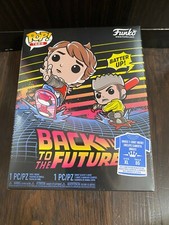 Funko Pop Tees Back To The Future Marty T-Shirt XL & Pop Figure Bundle Batter Up