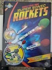 Curiosity Kits Build Super Sonic Rockets w/ LED Lights 66321 Ages 6-96 NEW 