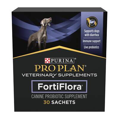 Purina Pro Plan FortiFlora Probiotic Supplement for Dogs 30 Sachets exp 4/2025