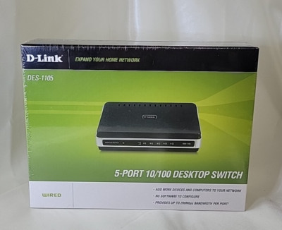 Ethernet Switch D-LINK (DES-1005E)  5-Port 10/100 Desktop Network