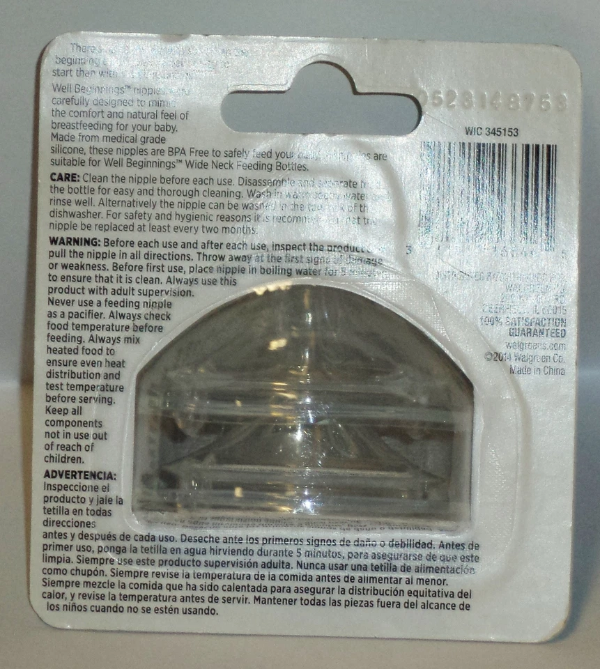 2 Pk Pezones de Silicona Flujo Rápido Bien Comienzos Libre de BPA 6+ Meses Nuevos en Paquete Foto 3 de 3