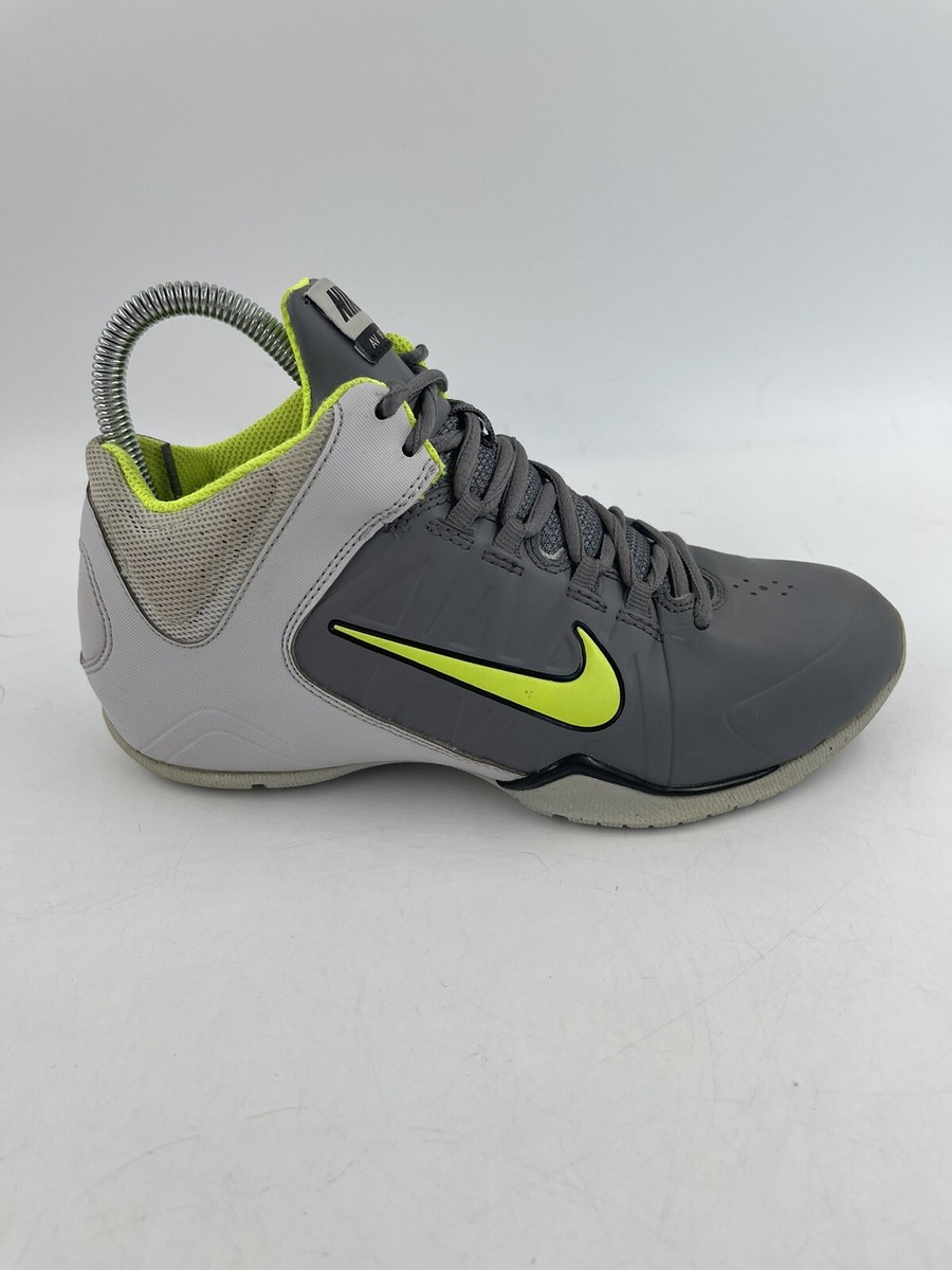 Nike Shoes Kids AV Pro Running Shoes Grey Yellow Sneakers Size