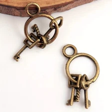 Dollhouse Vintage Skeleton Key Miniature Set Nostalgic Touch 1/12 Scale 2 Sets