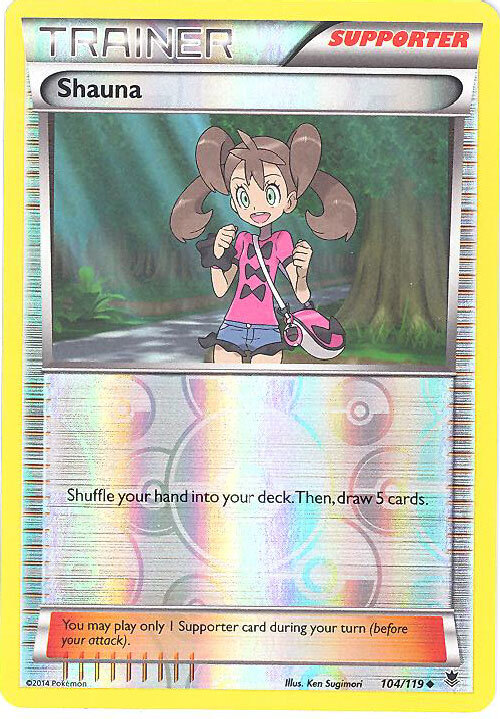 Pokemon Card - XY Phantom Forces 104/119 - SHAUNA (reverse holo) - NM/Mint