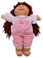 Vtg 1982 CPK Cabbage Patch Kids Girl Doll - Brown Hair & Eyes, Dimple, Clothes