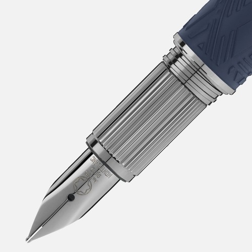 Montblanc 130210 Starwalker Space Blue Resin Fountain Pen (F) Au 585 gold nib - Picture 2 of 5