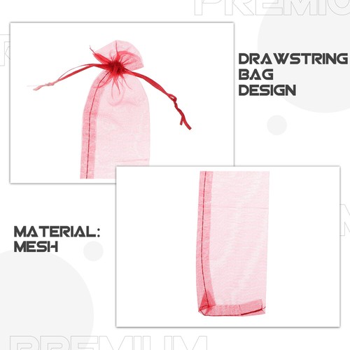 12 Pcs Gift Bag Fan Drawstring Organza Bags Folding Hand - Bild 5 von 12