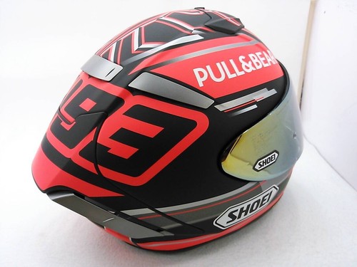 SHOEI X-Fourteen X-14 MARQUEZ BLACK CONCEPT M size mirror used - Picture 6 of 10
