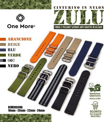 Cinturini per orologi in nylon monoblocco da 18 mm, 20