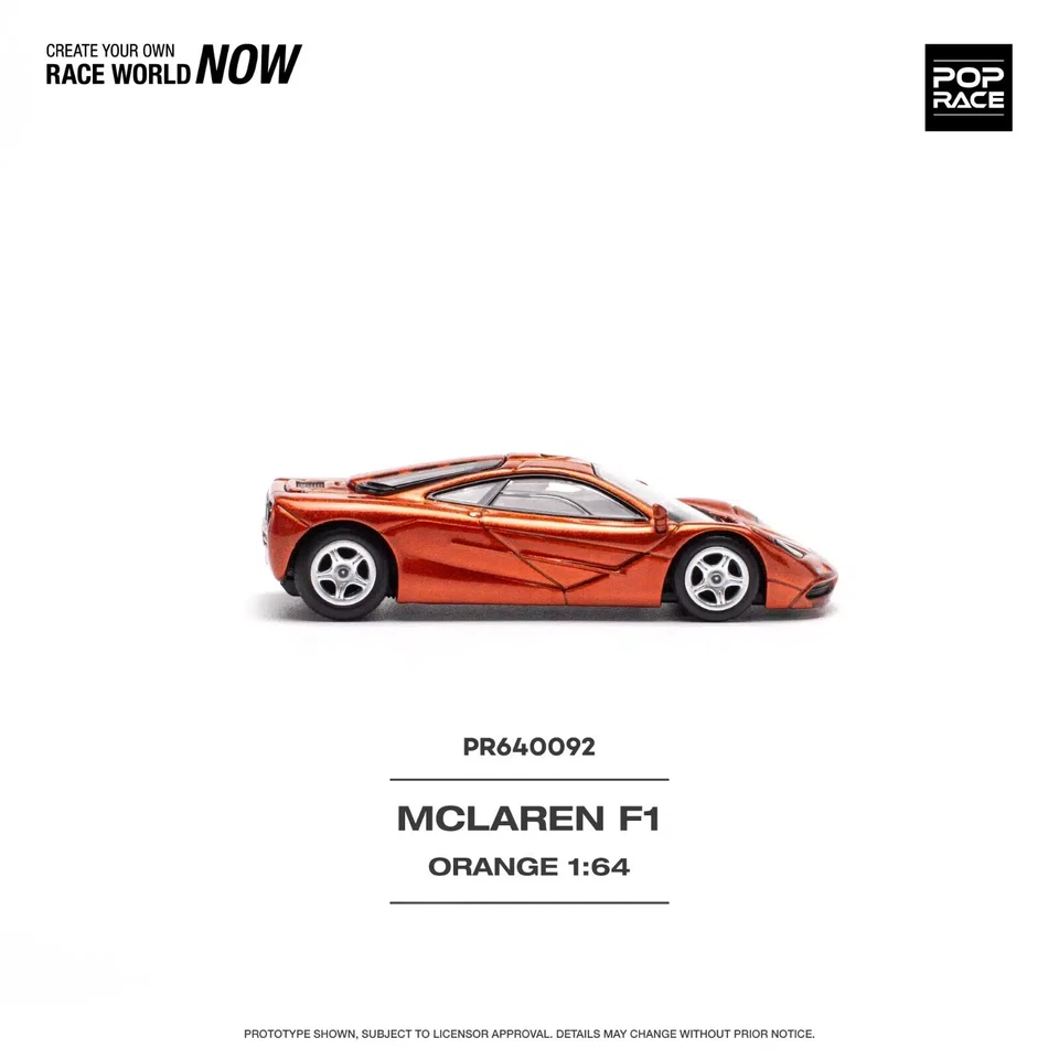 Pop Race McLaren F1 Orange Die Cast 1/64 - Immagine 3 di 4
