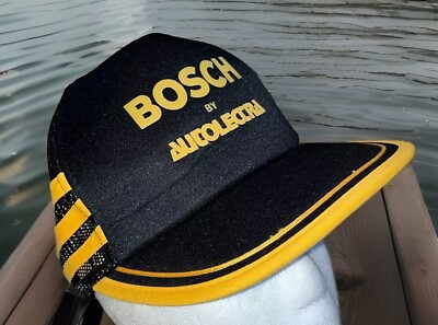 Bosch by AutoLectra Three 3 Stripe hat cap Mesh SnapBack Adjustable Young An YA