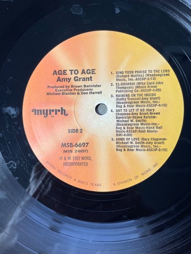 AMY GRANT-Age To Age-Vinyl LP-1982 Myrrh MSB-6697 VG/G/VG - Picture 4 of 7