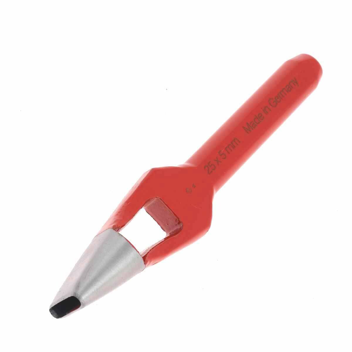 Emporte pièce à frapper à enchapure 5 x 25 mm en acier forgé traditionnel