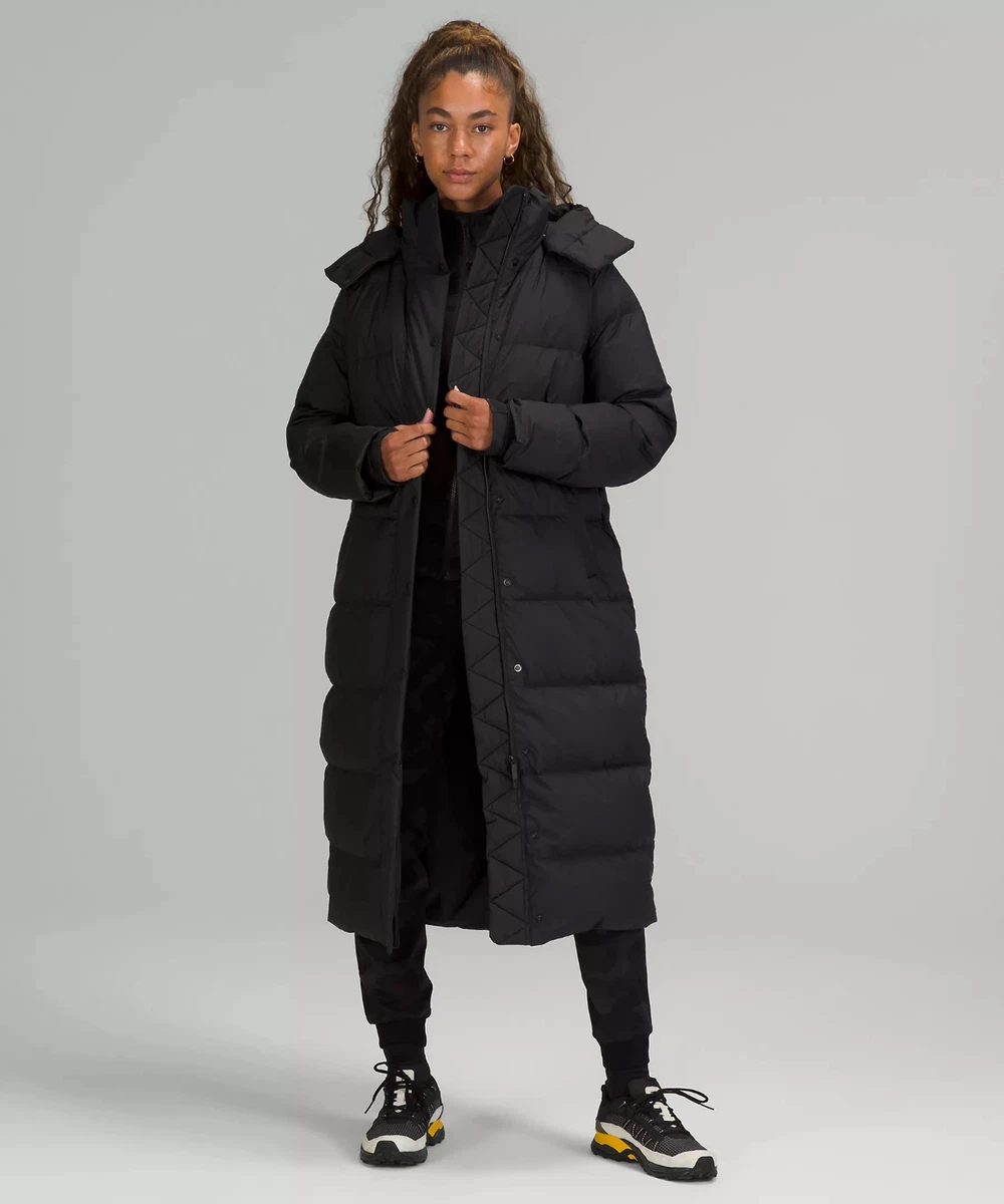 long line black puffer jacket