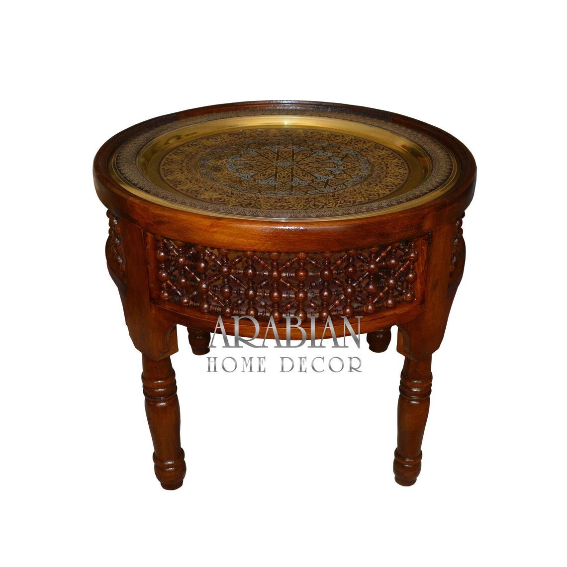 Moroccan tea table brass outlet