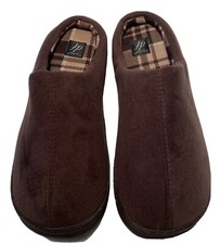 Dearfoams Men's Memory Foam Clog Comfort Slippers Brown Indoor Outdoor Sz M 9-10