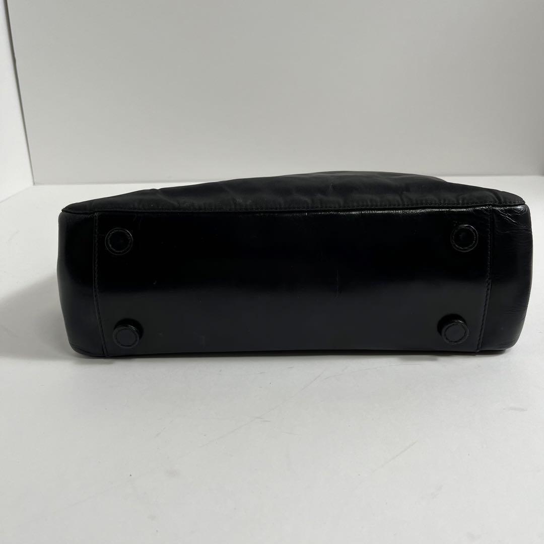 PRADA FW1998 Metal Handle Bag Black Leather Authentic Pre PRADA FW1998 Metal Handle Bag Black Leather Authentic Pre