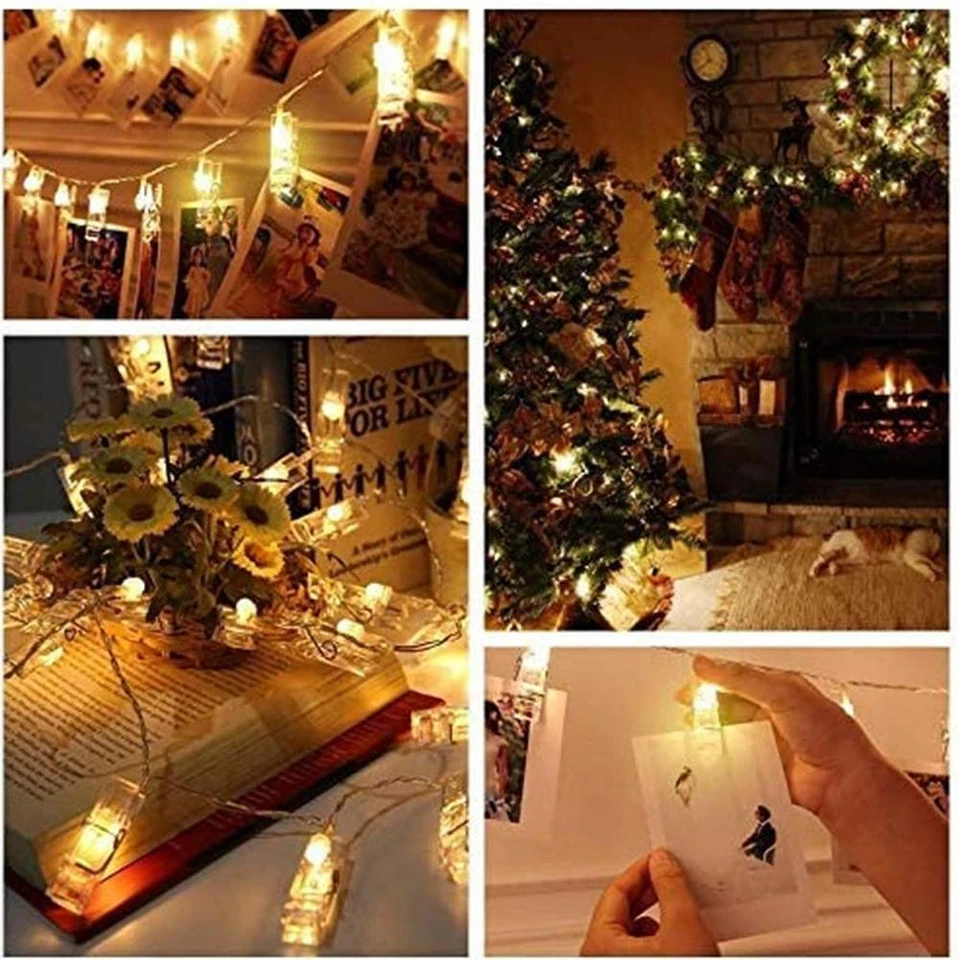 1.5M 10LED String Lights Photo Clip Fairy Lights Garland N0I3 Christmas R1H0 - Image 4 of 4