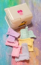 For OOAK/Fits Barbie Doll House/Clothes *Quints Lot 10 Washcloths wCase* Mint