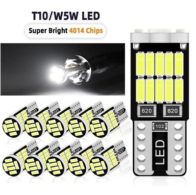 Luci Targa Led 12v Lampadine LED T10 W5W CANBUS - 4 Pezzi, 6500K Bianco, Per Luci Auto Interno/Esterno, 12V Canbus T10 W5w Led - Foto 5