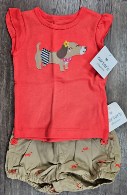 Baby Girl Clothes New Vintage Carter's 6 Month 2pc Puppy Dog Outfit | eBay