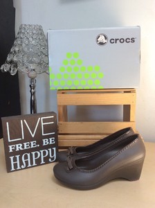 brown platform clogs