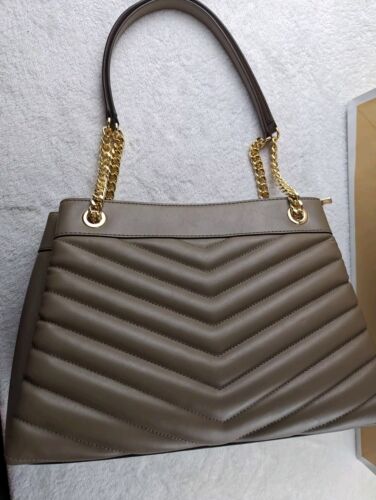 NWT Michael Kors Whitney Quilted MD Chain Shoulder Tote 35R4GWHT6U Dusk MSRP$628 - Picture 3 of 12