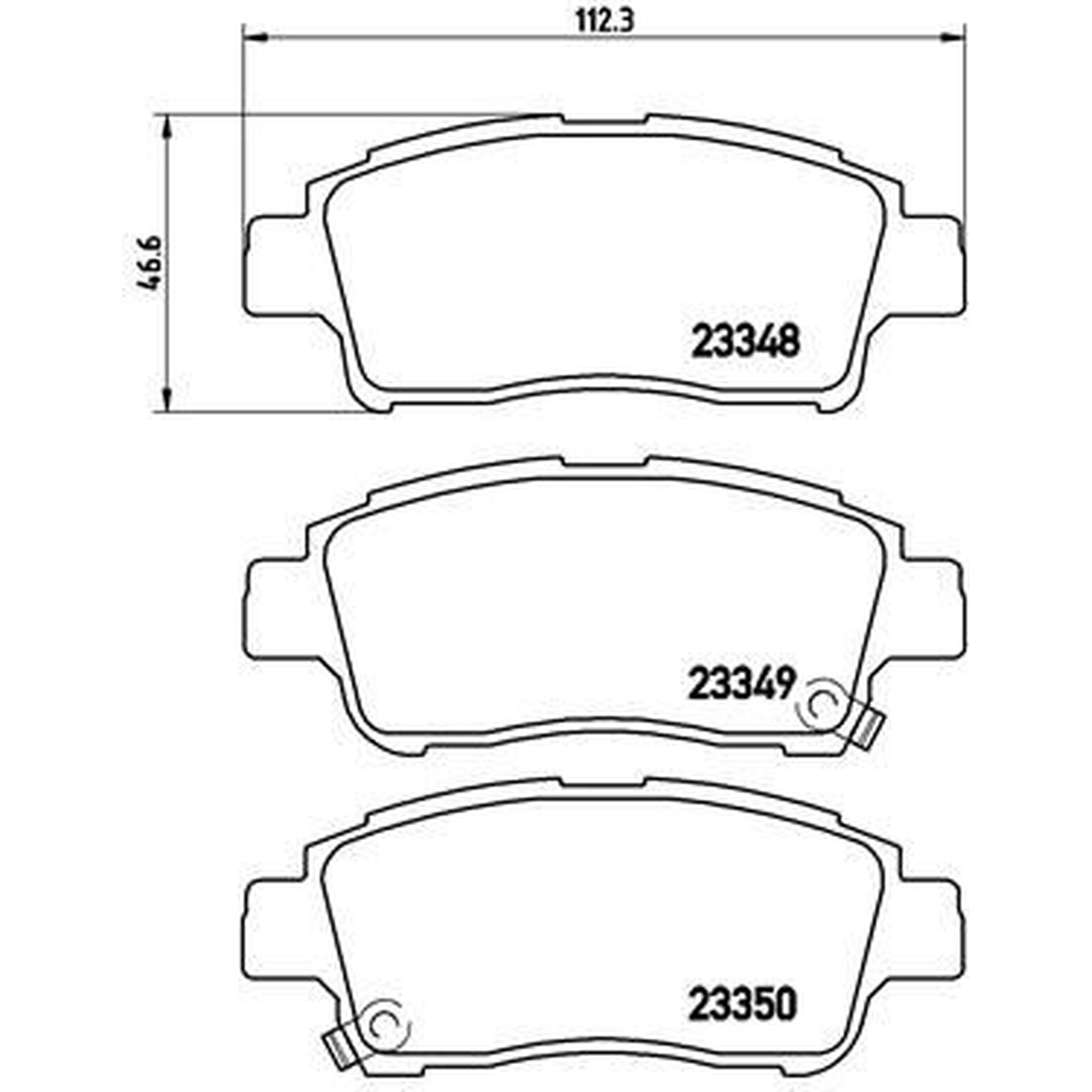Brembo Front Brake Pad Set (2 Wheels on 1 Axle) P 83 050 / P83050 - Fits TOYOTA