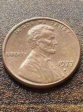 1977 D Lincoln Memorial Cent Penny Variety Error  Filled “D” Actual Coin TK3747*
