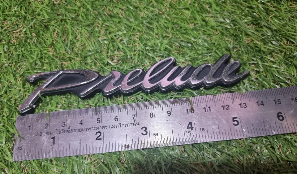 Insignia emblema maletero trasero Prelude cromada/negro ajuste HONDA PRELUDE VTEC 1992-1996 Foto 2 de 4