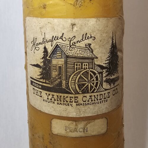 Candelo vintage ultra rara yankee 14""X3""X2"" pilastro affusolato candela pesca mai accesa - Foto 2 di 5