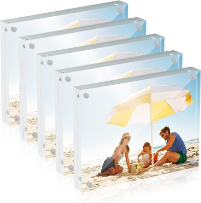 Klar Acryl Magnet Bilderrahmen, Acryl Block Bilderrahmen, doppelseitiges Display