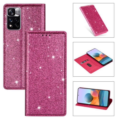 Glitter Magnetic Flip Case For Xiaomi Redmi K50 Ultra 11A 12C Note 12 Pro Pro+ - Picture 14 of 18