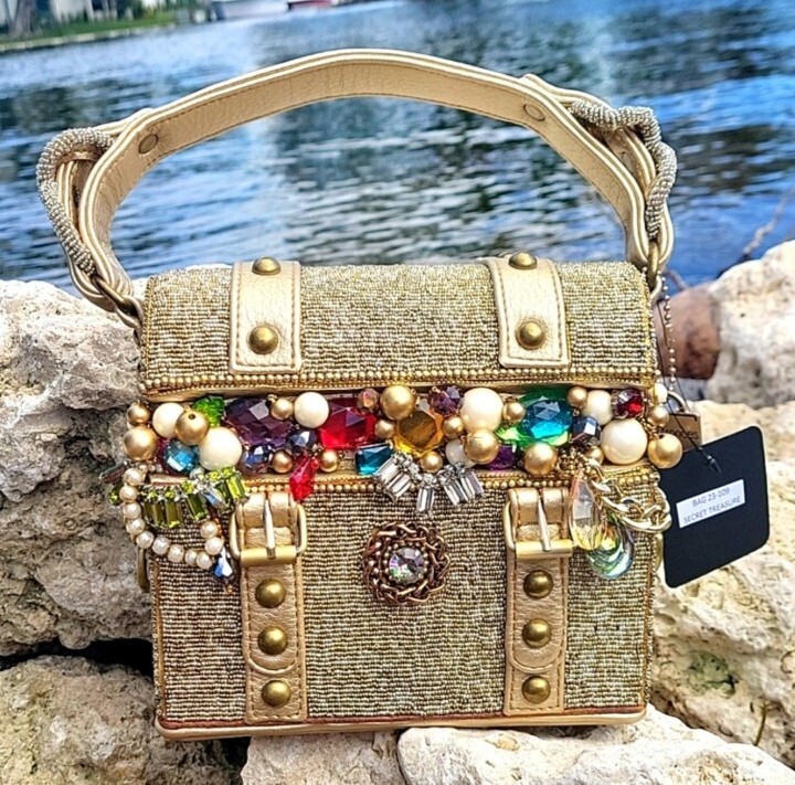Mary Frances Secret Treasure Chest ``Top Handle Beaded Baubled