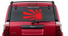 Red 7 Rising Sun Japan Decal Funny Sticker Racing Jdm Car Honda Flag Window