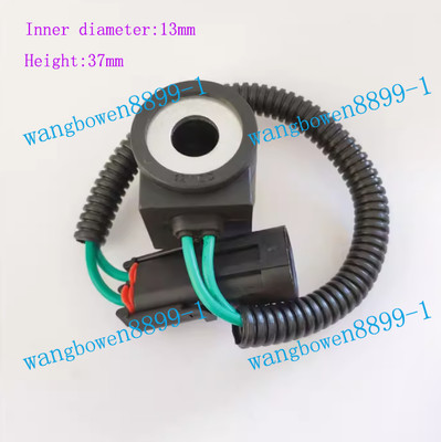 Fitfor SUNWAR SWE 60/70N9 Excavator Pilot Solenoid Valve Coil ID13mm Height 37mm