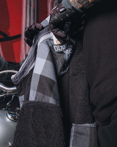 NIP! MEN'S DIXXON "LA MUERTE SHERPA LINED" FLANNEL JACKET! THREE SIZES! NICE!! - Picture 5 of 5