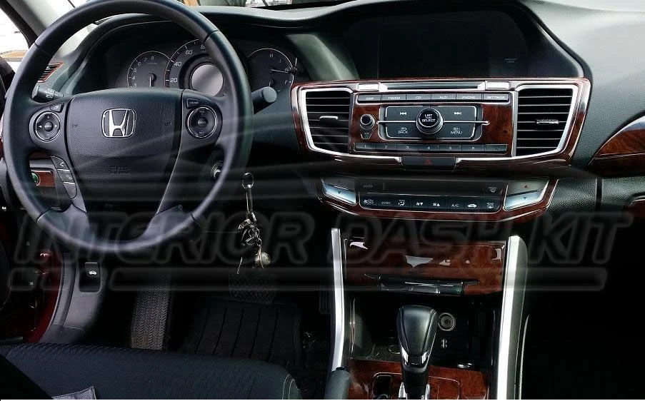 KIT DE MOLDURA DE TABLERO INTERIOR HONDA ACCORD EX-L SPORT WOOD 2018 2019 2020 2021 2022 Foto 2 de 4