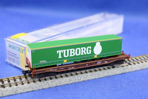 Minitrix 18718-02 AAE Taschenwagen"Tuborg-Denmark"/Neu/OVP | Condition: Neu