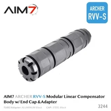 AIM7 ARCHER RVV-S Modular Linear Comp Multi 223, 30CAL, 9mm Aluminum Black