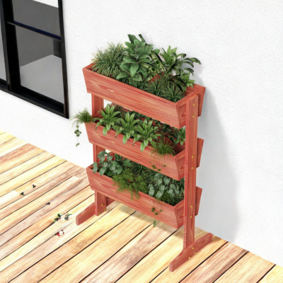 Hochbeet Holz Pflanzenkasten Vertikal Blumenkasten Gemse Kruterbeet 3  Etagen | eBay.de