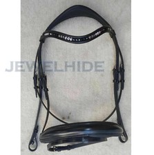 Tack Austrian Stullex Crystal Browband Leather Crank Cavesson Noseband 4 Sizes